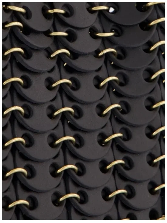 Paco Rabanne 1969 black leather gold chain nano bag BNWT - Picture 4 of 4